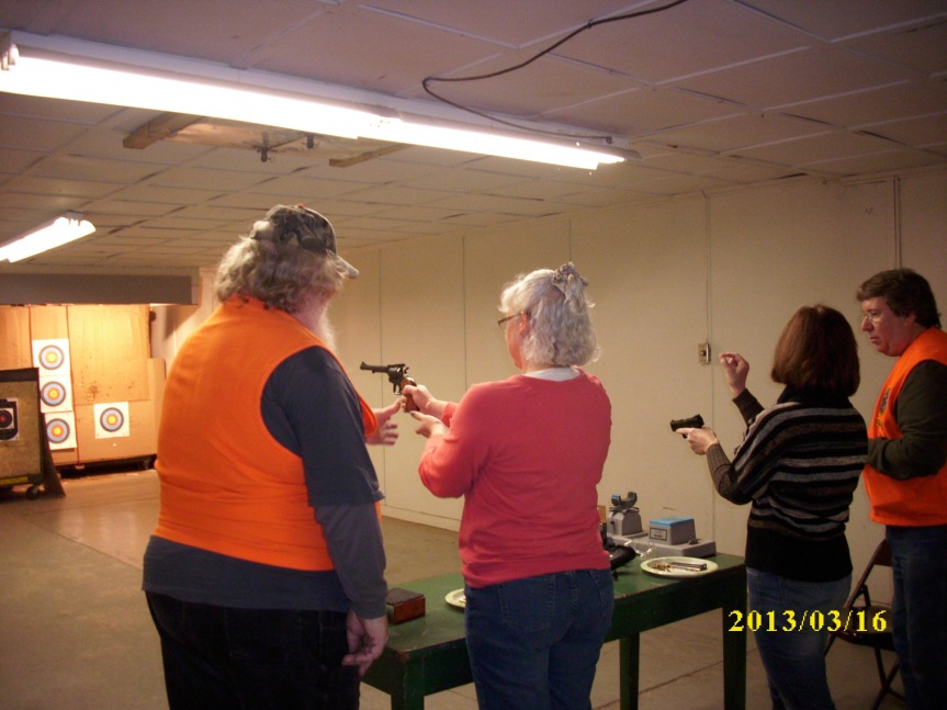 2013 women's handgun class - shooting